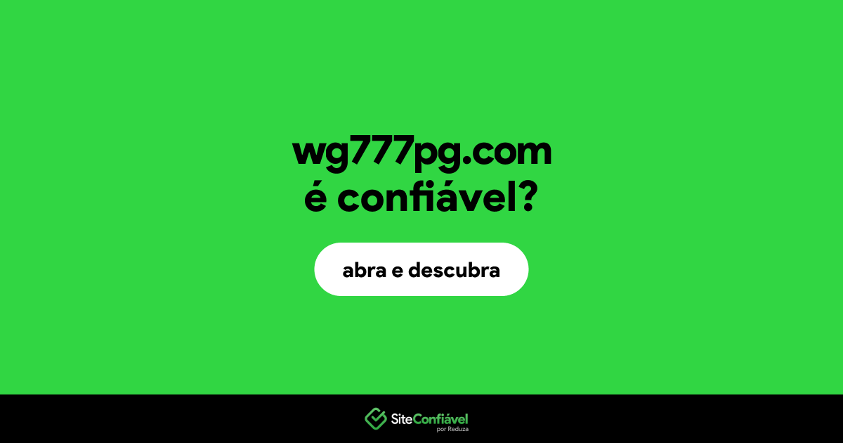 O site wg777pg.com é confiável?