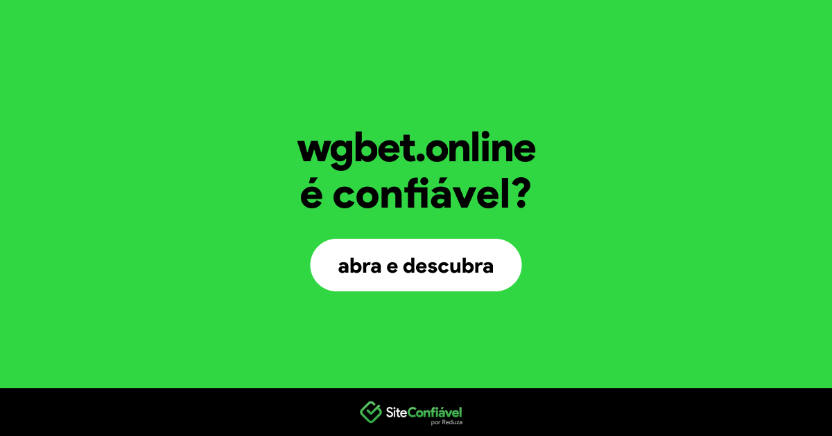 O site wgbet.online é confiável?