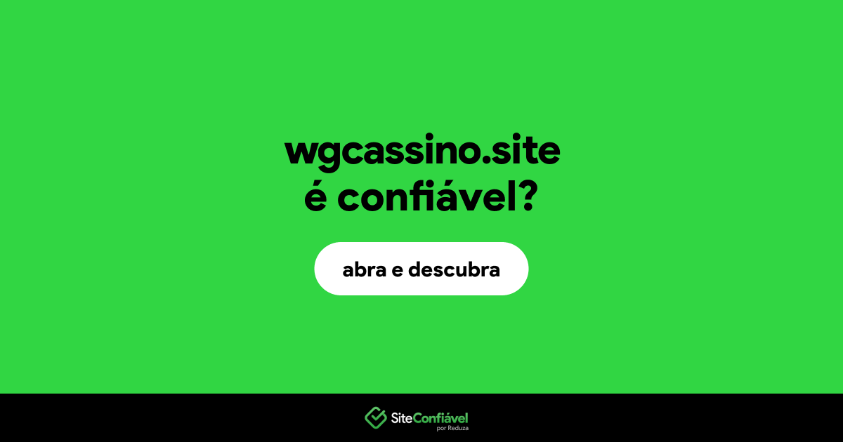O site wgcassino.site é confiável?