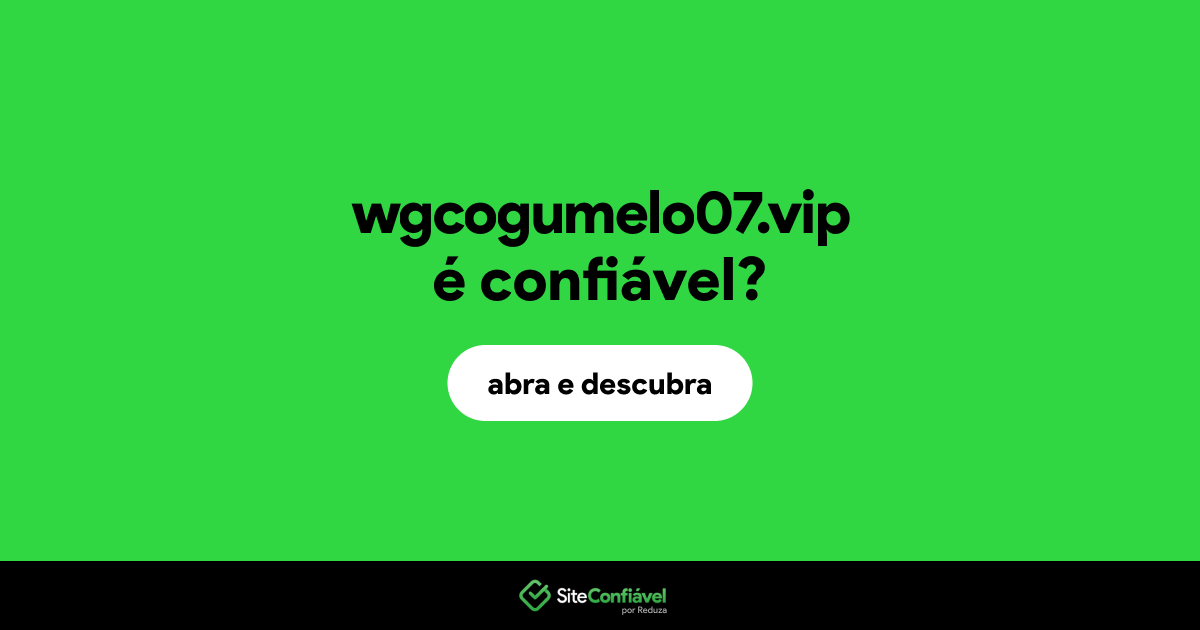 O site wgcogumelo07.vip é confiável?