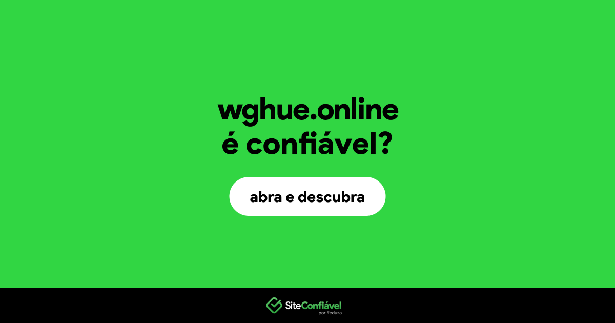 O site wghue.online é confiável?