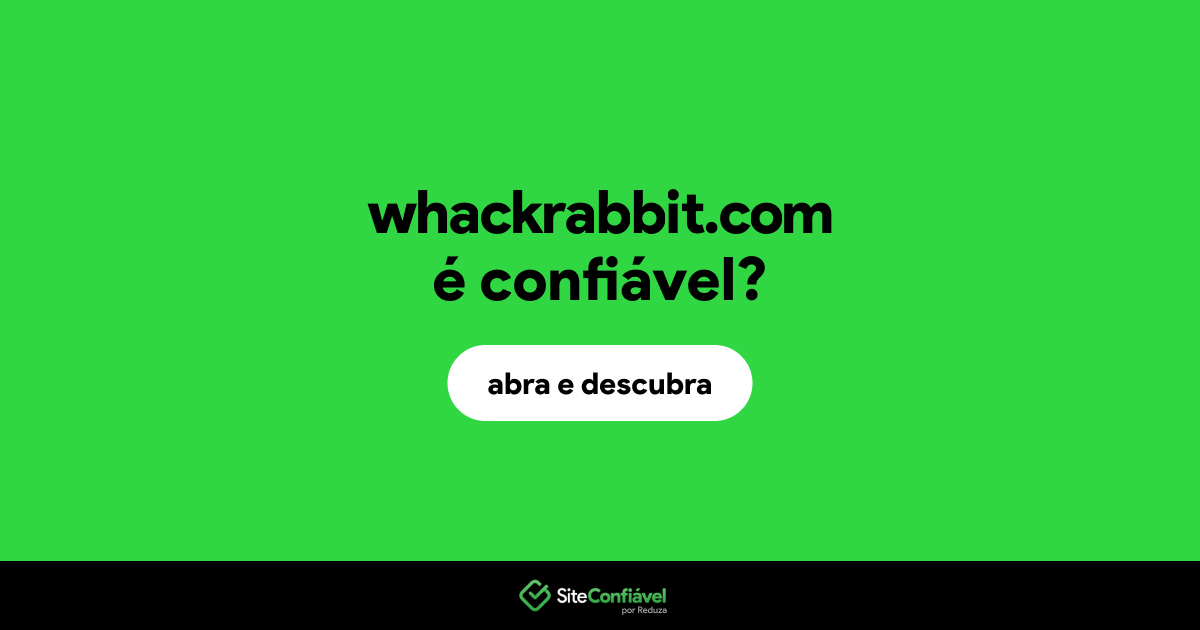 O site whackrabbit.com é confiável?