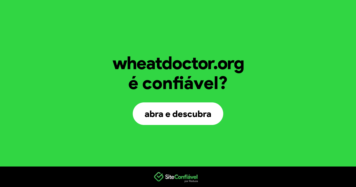 O site wheatdoctor.org é confiável?