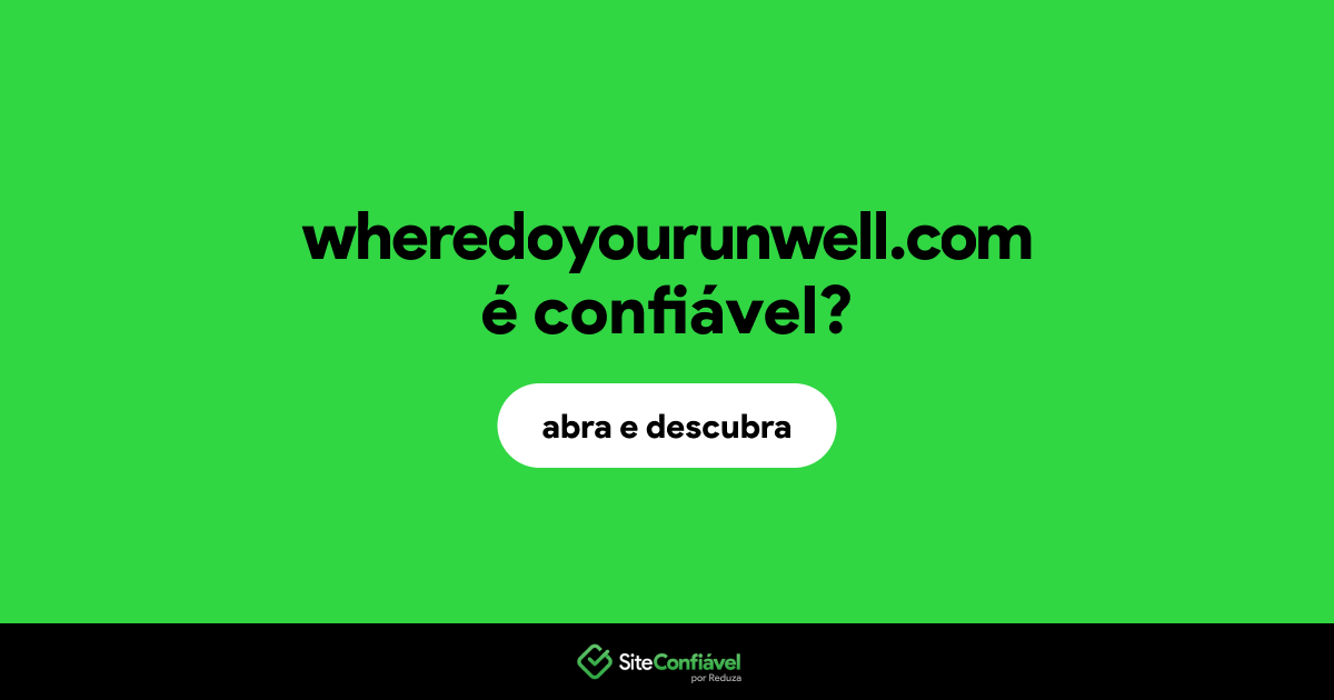 O site wheredoyourunwell.com é confiável?