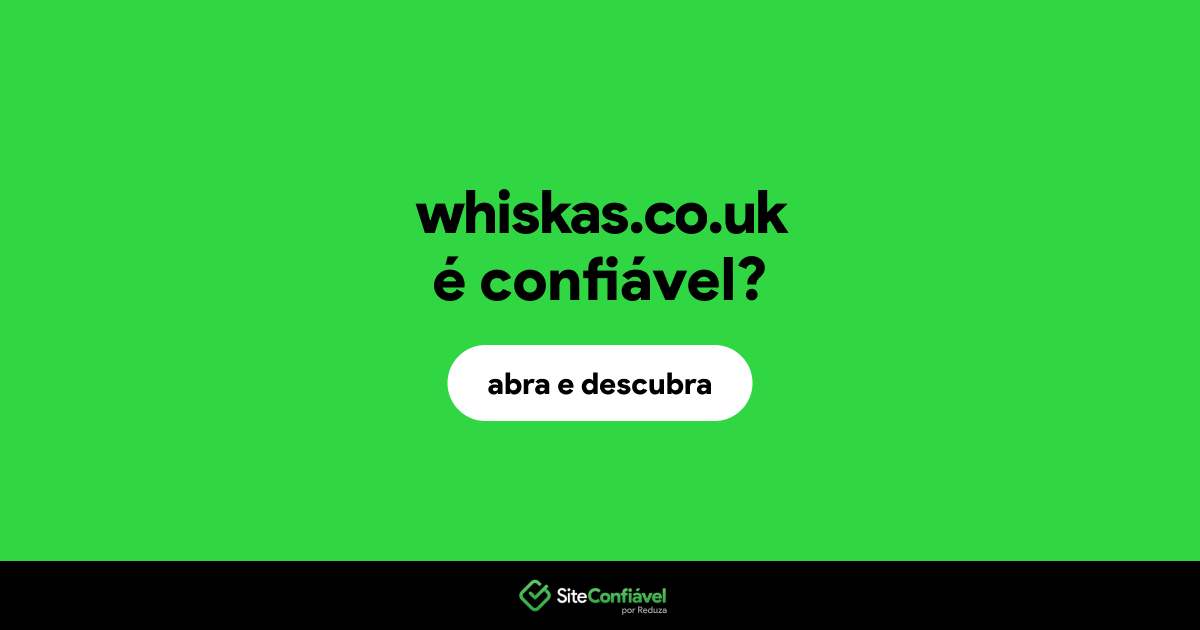 O site whiskas.co.uk é confiável?