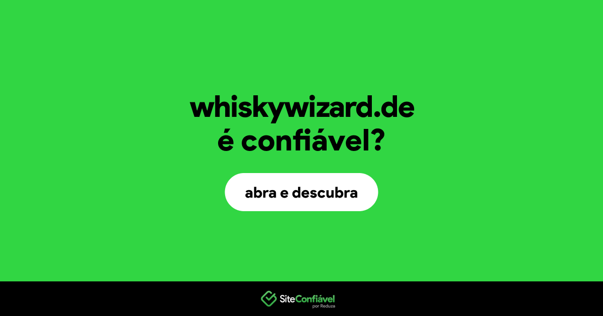 O site whiskywizard.de é confiável?