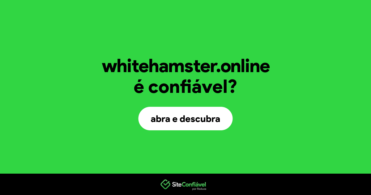 O site whitehamster.online é confiável?