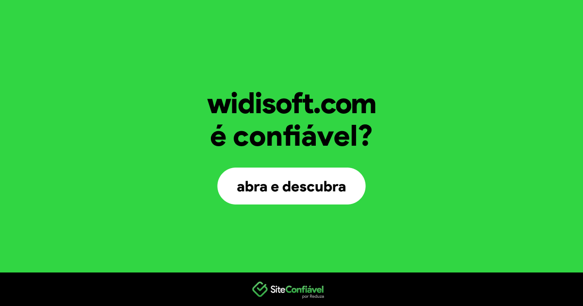 O site widisoft.com é confiável?