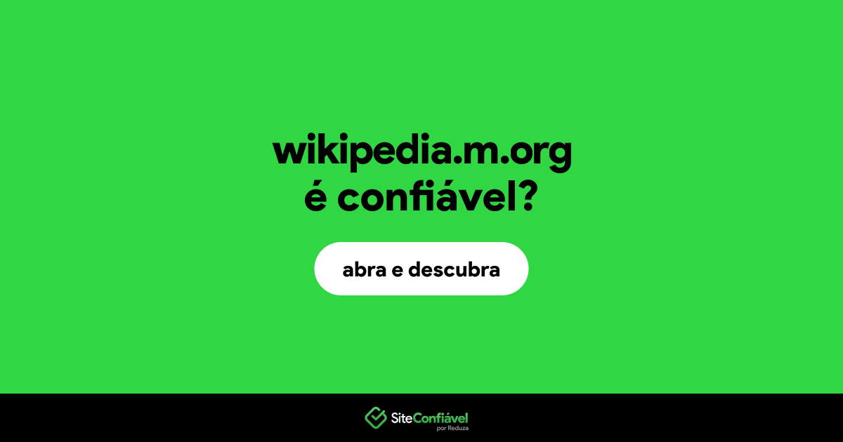 O site wikipedia.m.org é confiável?