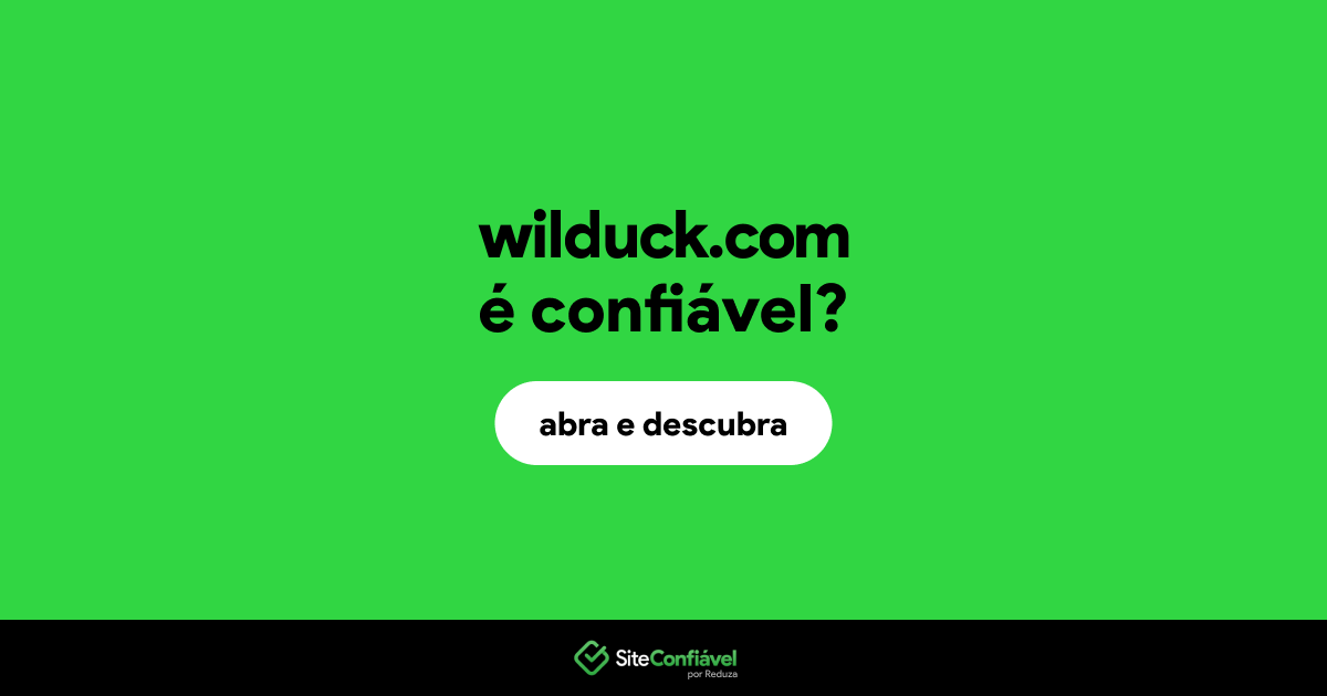 O site wilduck.com é confiável?