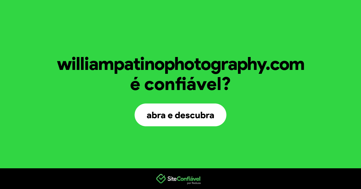 O site williampatinophotography.com é confiável?