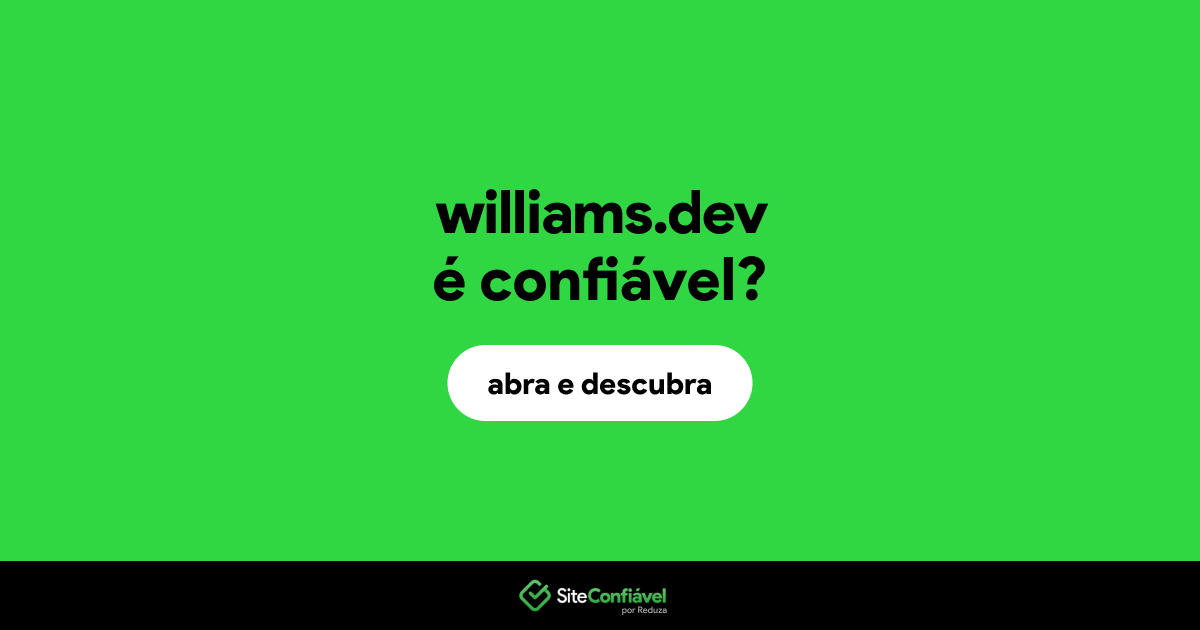 O site williams.dev é confiável?
