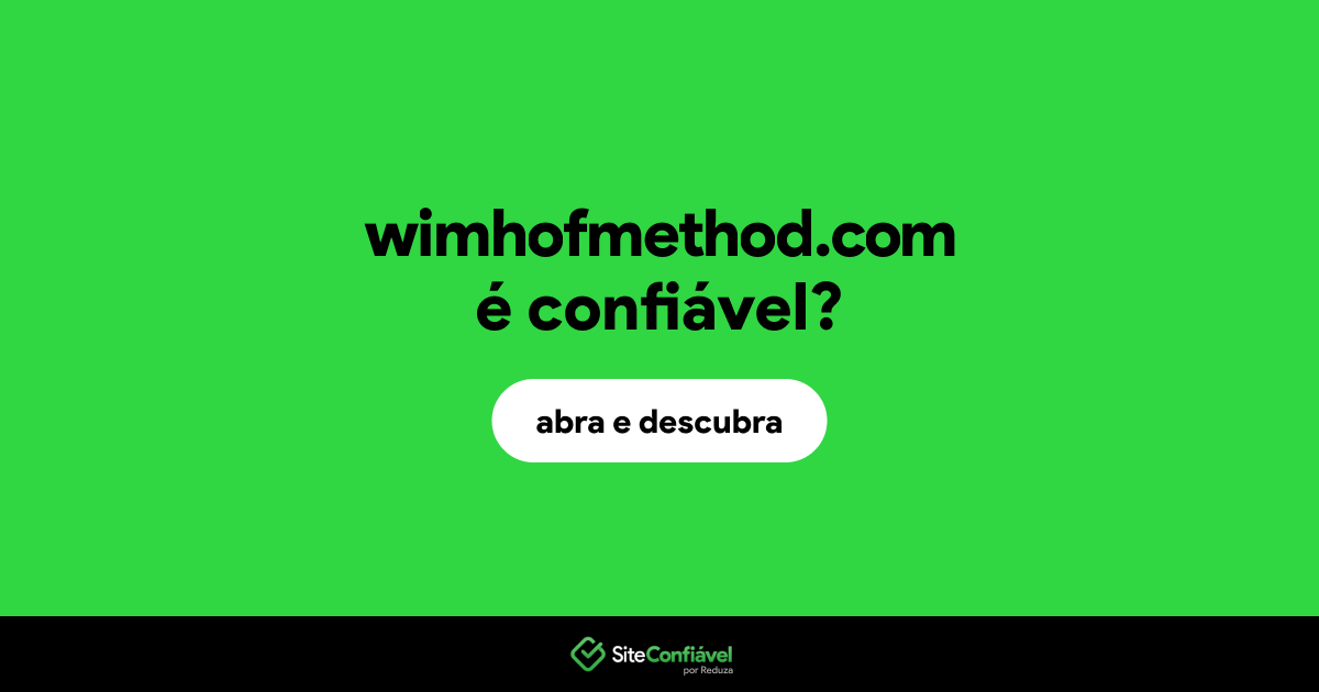 O site wimhofmethod.com é confiável?