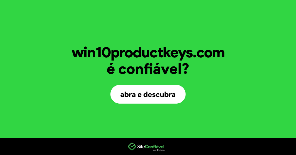 O site win10productkeys.com é confiável?