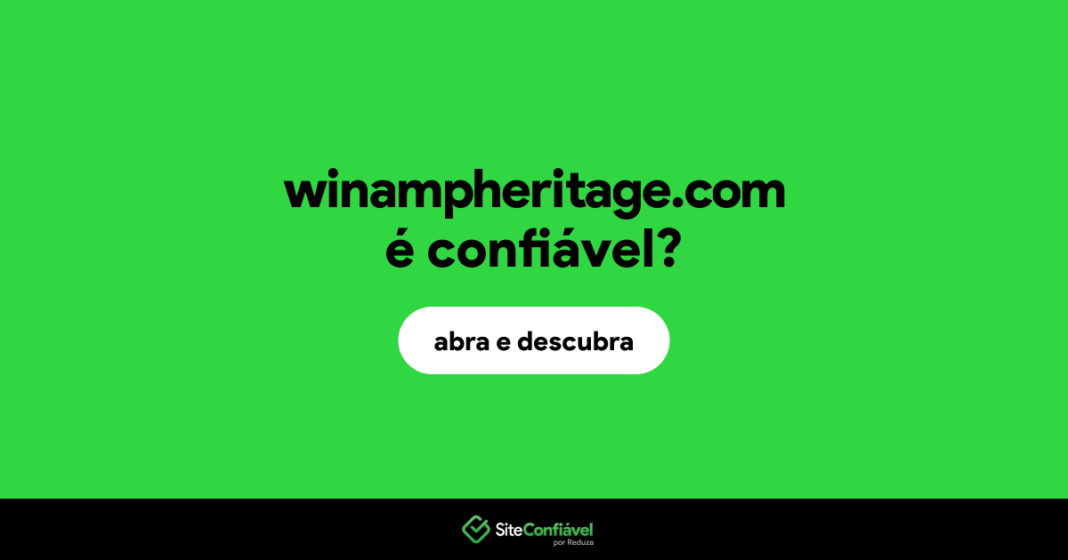 O site winampheritage.com é confiável?