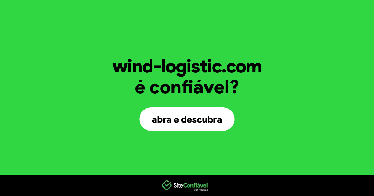 O site wind-logistic.com é confiável?