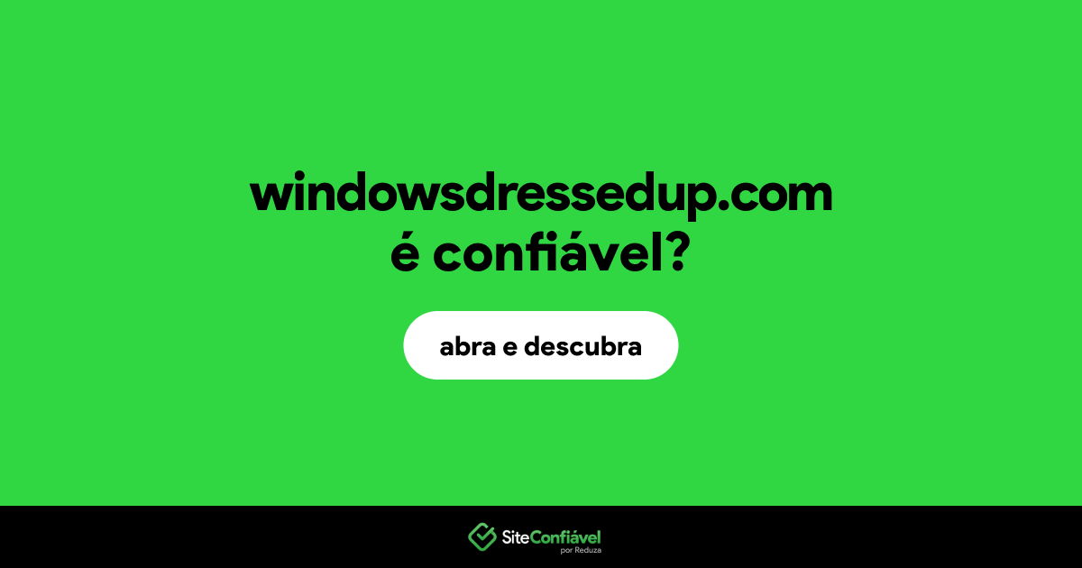 O site windowsdressedup.com é confiável?