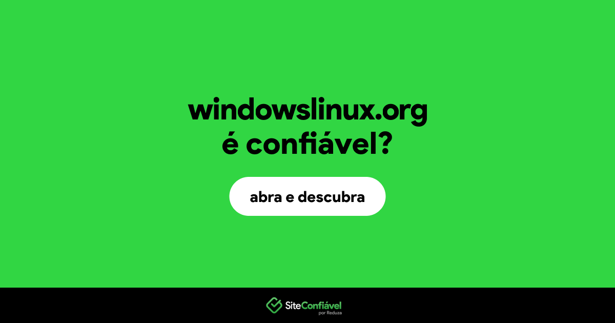 O site windowslinux.org é confiável?