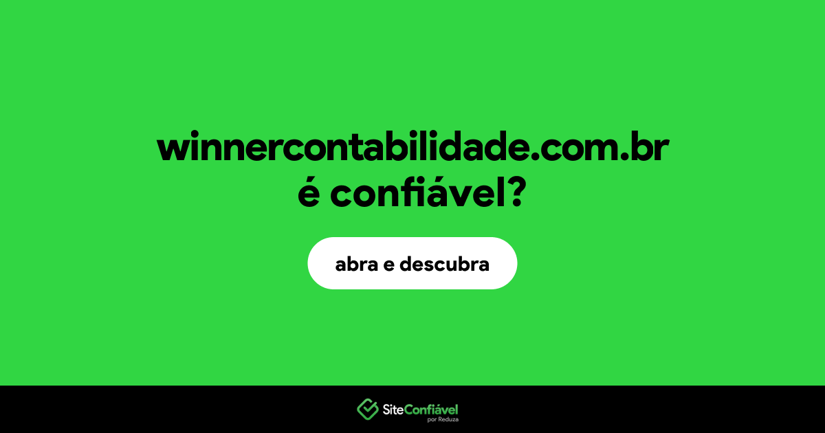 O site winnercontabilidade.com.br é confiável?