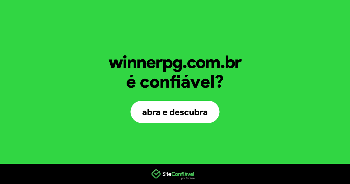 O site winnerpg.com.br é confiável?