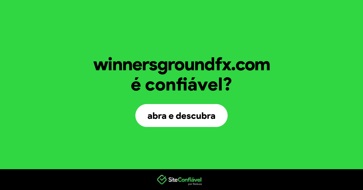 O site winnersgroundfx.com é confiável?