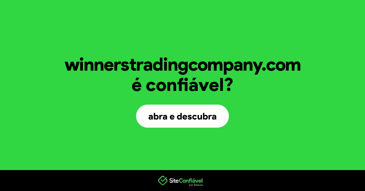 O site winnerstradingcompany.com é confiável?