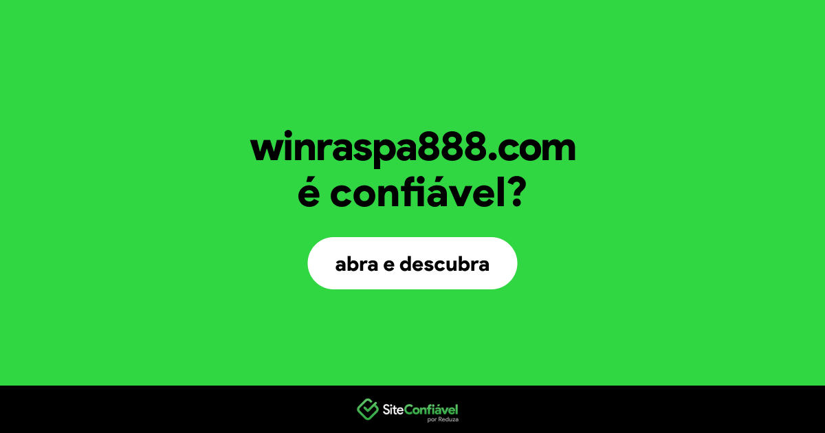 O site winraspa888.com é confiável?