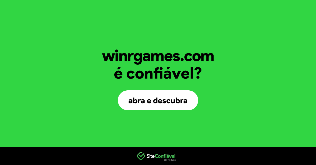 O site winrgames.com é confiável?