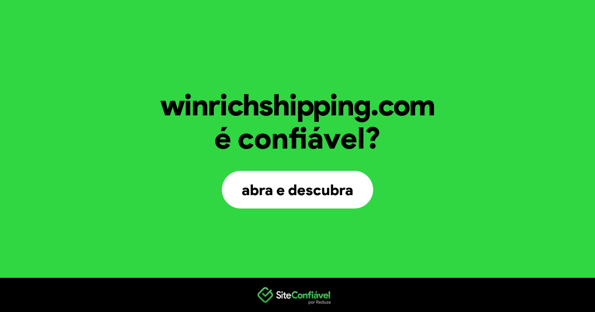 O site winrichshipping.com é confiável?