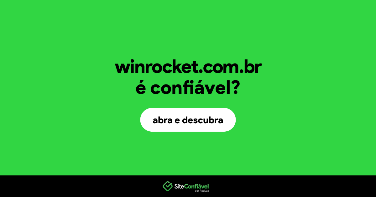 O site winrocket.com.br é confiável?