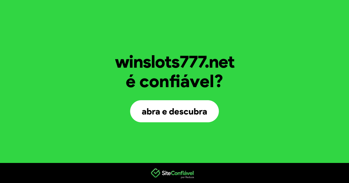 O site winslots777.net é confiável?