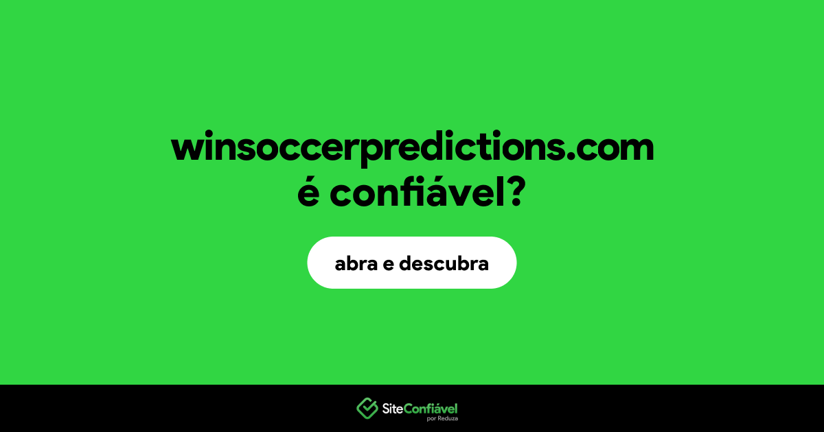 O site winsoccerpredictions.com é confiável?