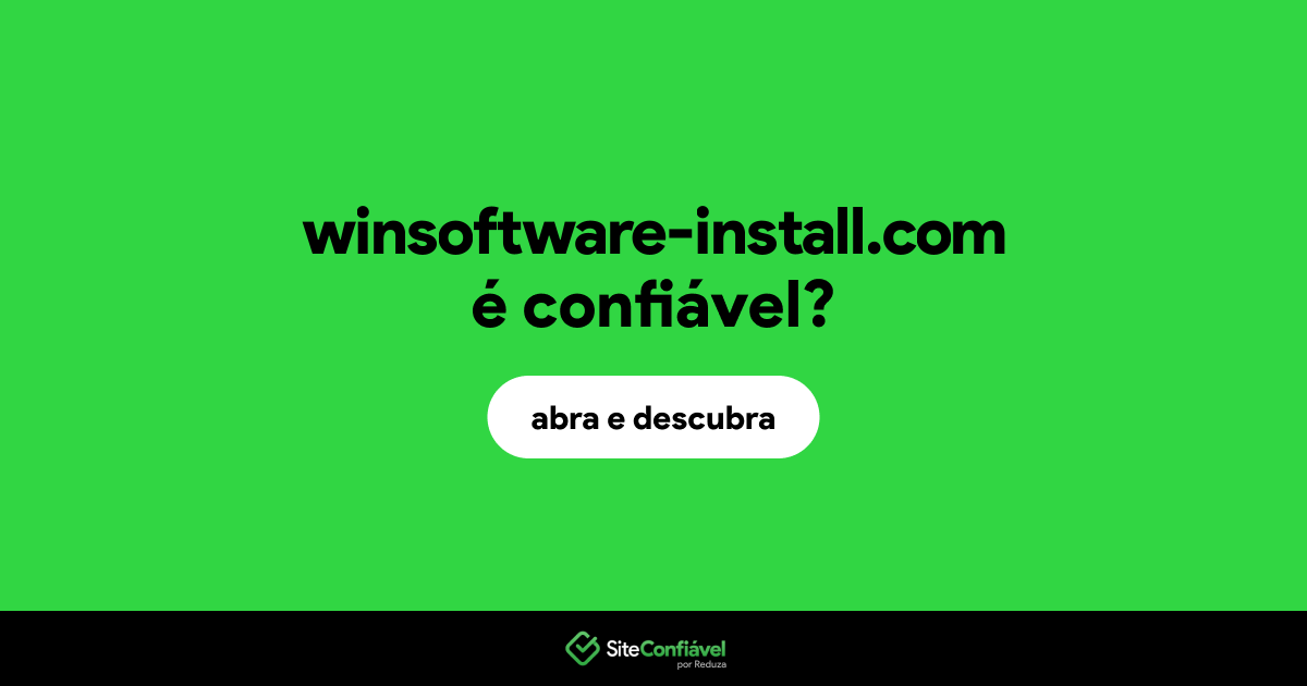O site winsoftware-install.com é confiável?