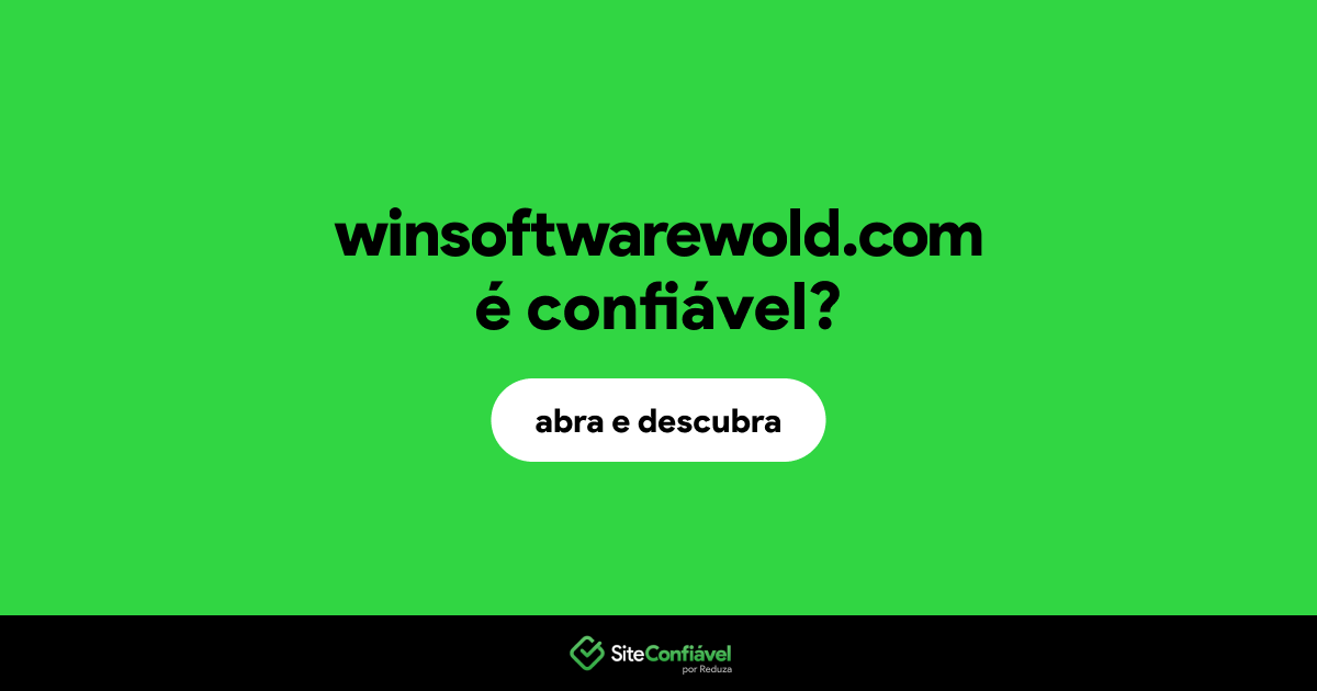O site winsoftwarewold.com é confiável?