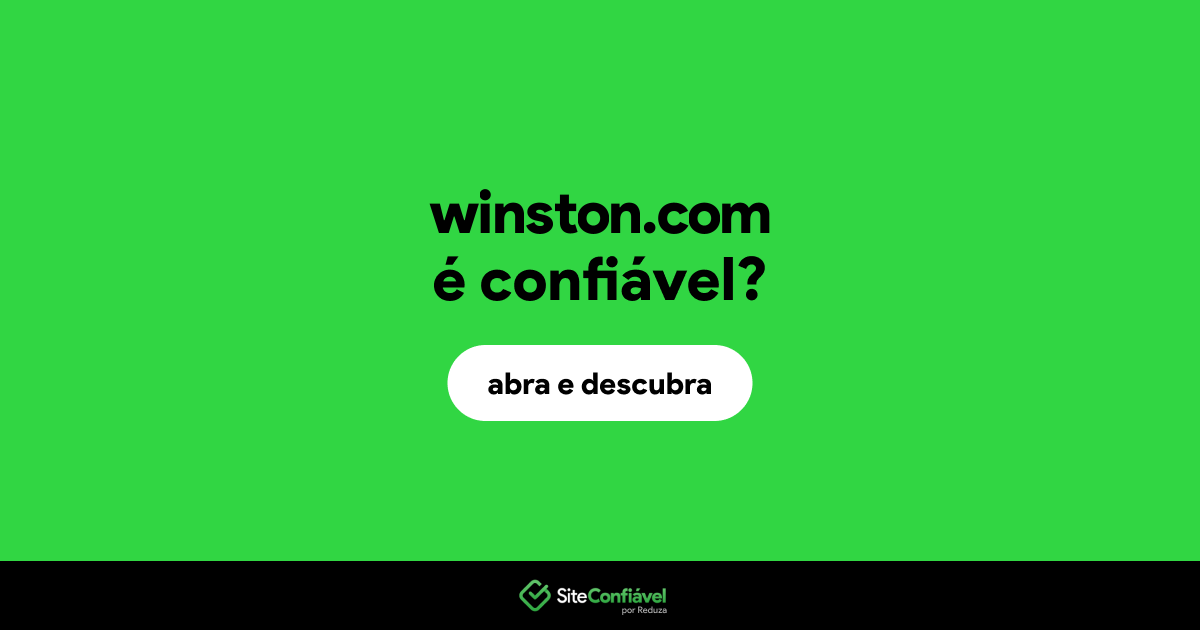 O site winston.com é confiável?