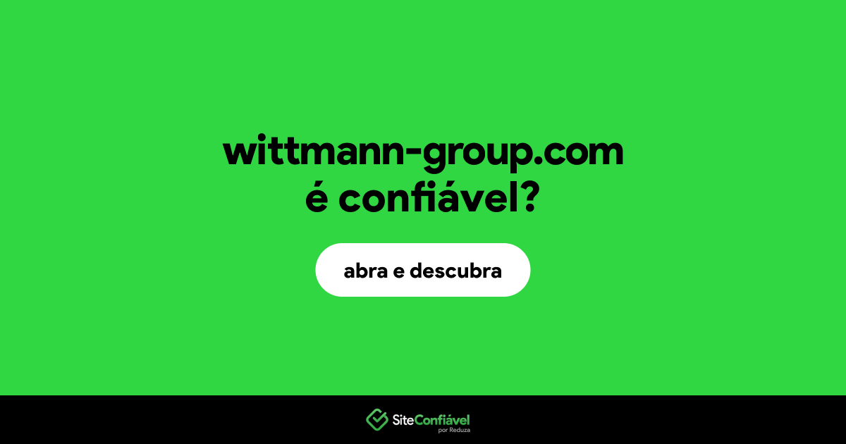 O site wittmann-group.com é confiável?