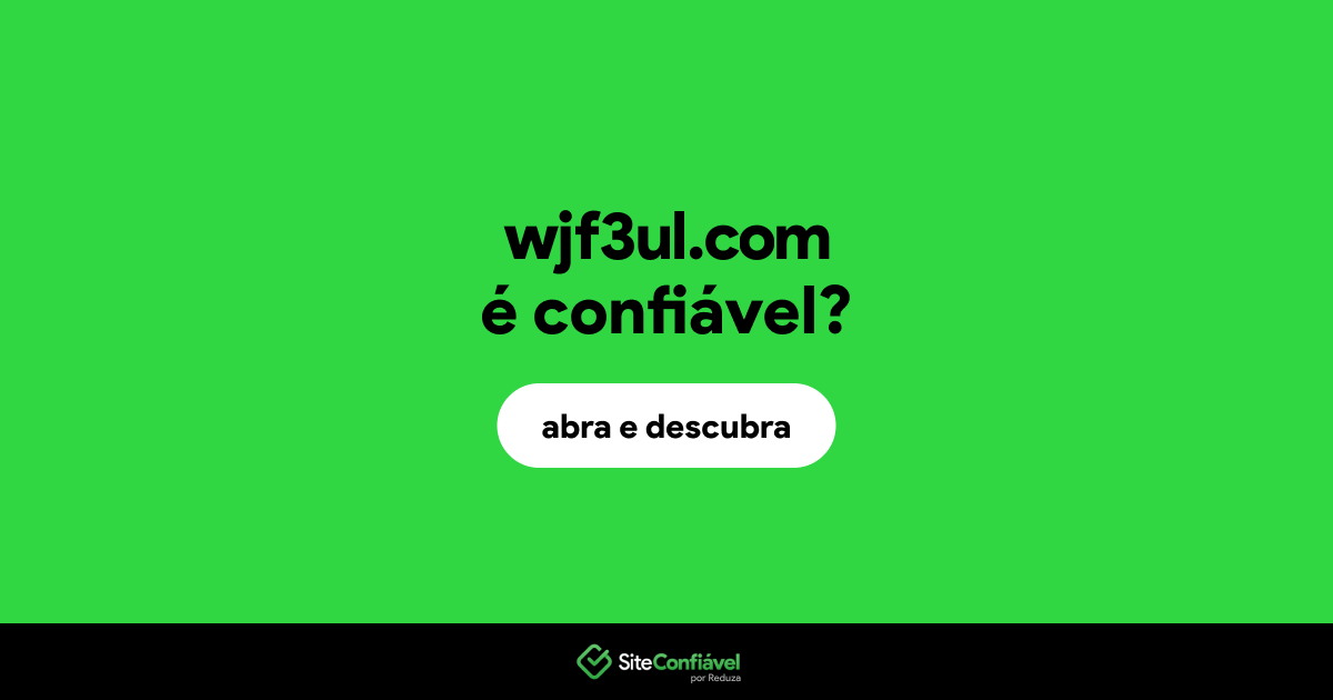 O site wjf3ul.com é confiável?