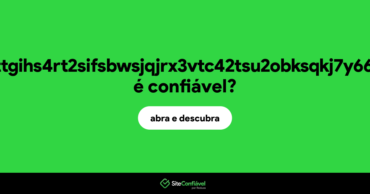 O site wms5y25kttgihs4rt2sifsbwsjqjrx3vtc42tsu2obksqkj7y666fgid.onion é confiável?