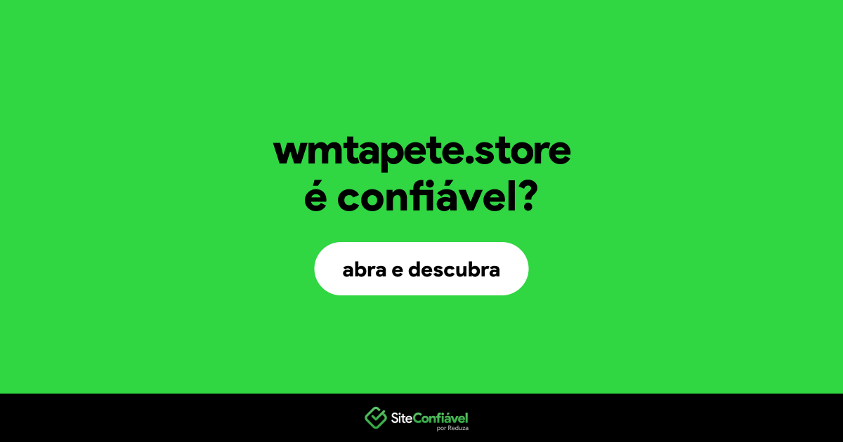 O site wmtapete.store é confiável?