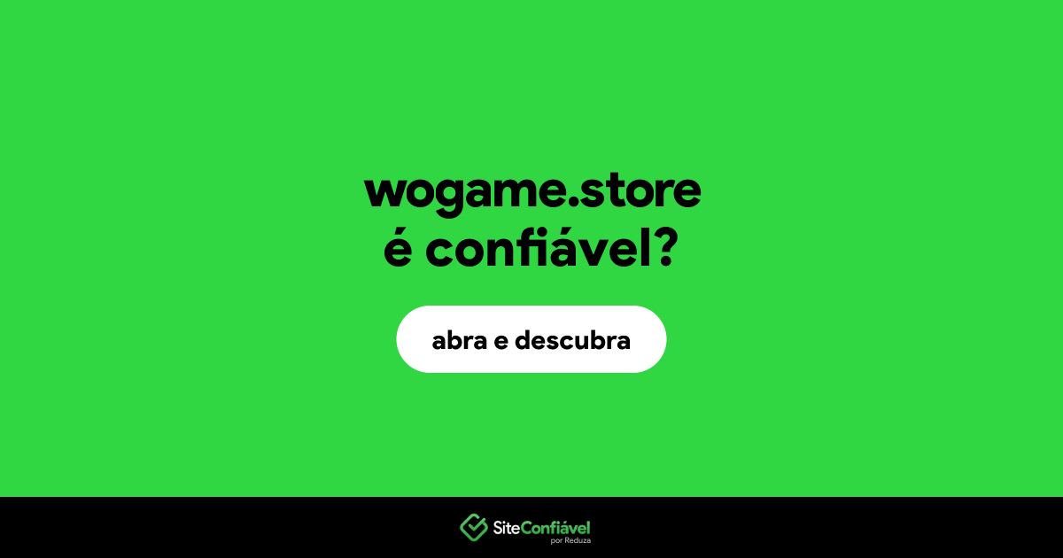 O site wogame.store é confiável?