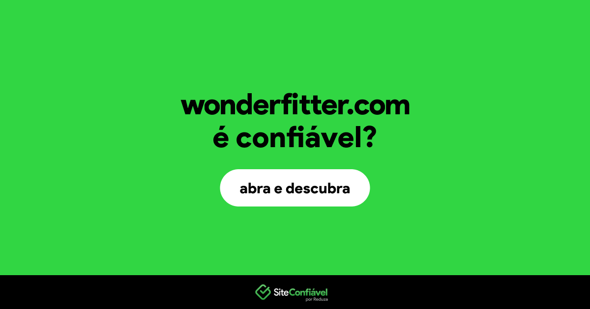 O site wonderfitter.com é confiável?