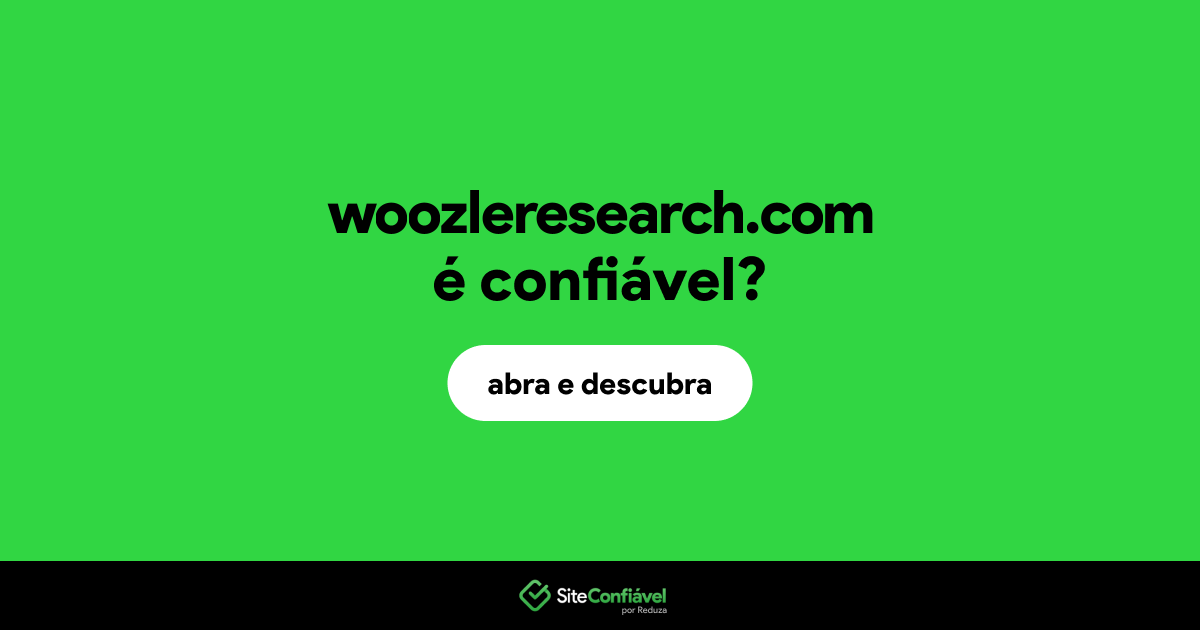 O site woozleresearch.com é confiável?