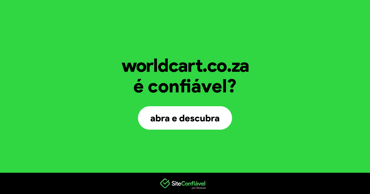 O site worldcart.co.za é confiável?