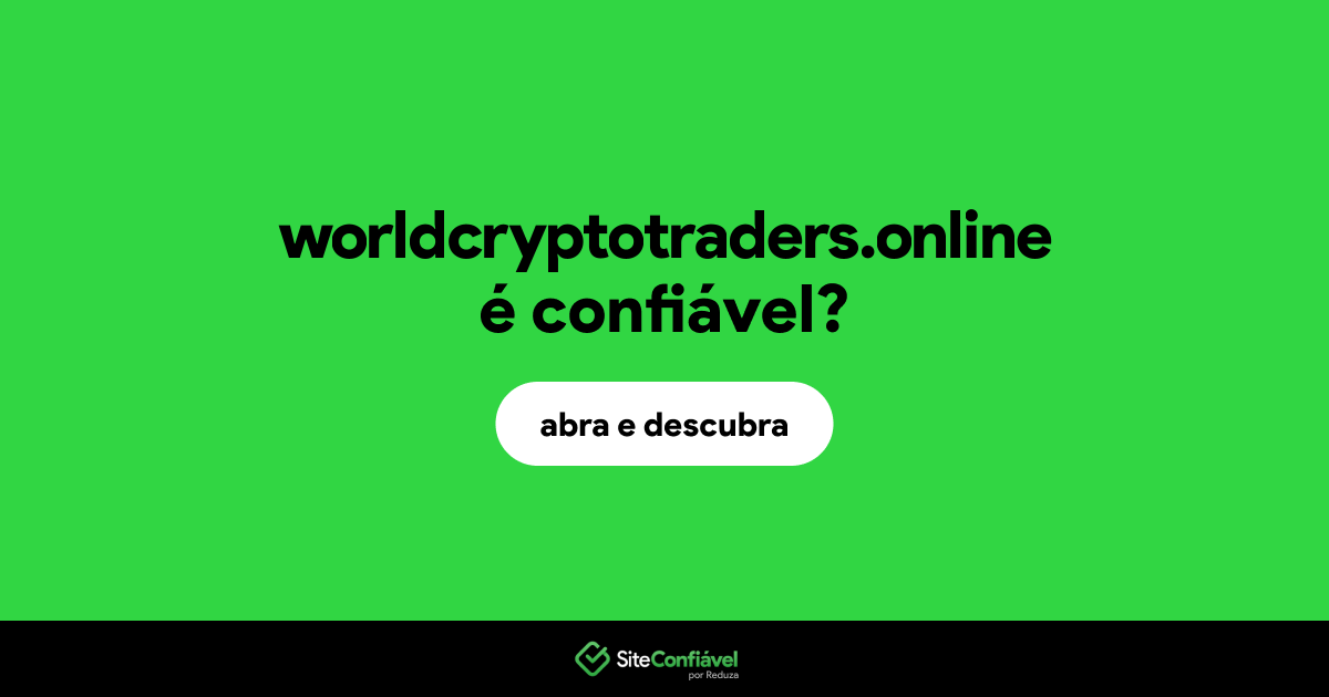 O site worldcryptotraders.online é confiável?