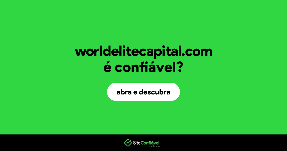 O site worldelitecapital.com é confiável?