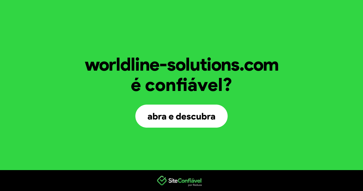 O site worldline-solutions.com é confiável?