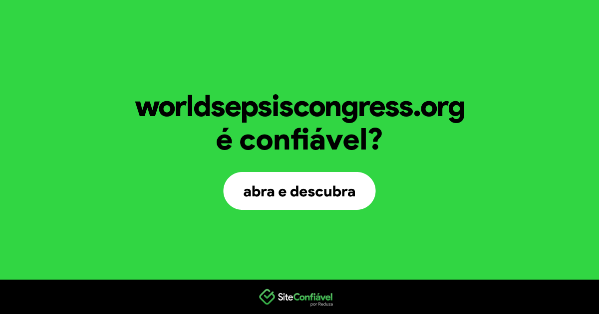 O site worldsepsiscongress.org é confiável?