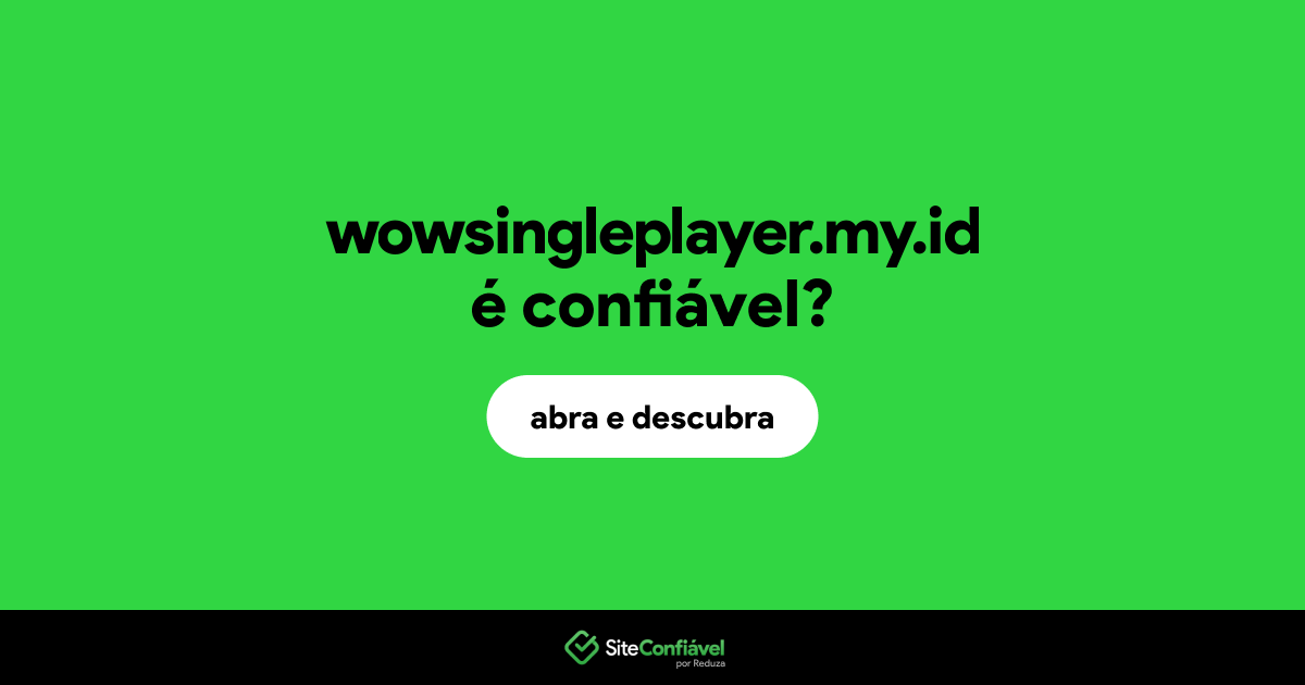 O site wowsingleplayer.my.id é confiável?