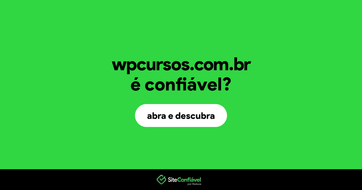 O site wpcursos.com.br é confiável?