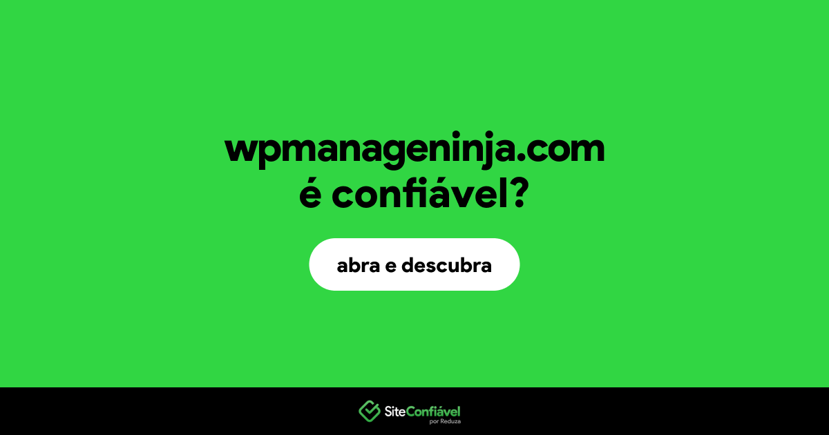 O site wpmanageninja.com é confiável?